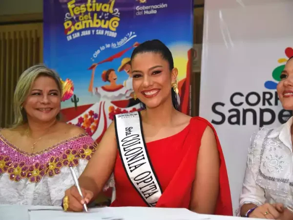 Oficializada la inscripción de la Colonia Opita en Bogotá al Reinado Departamental del Bambuco